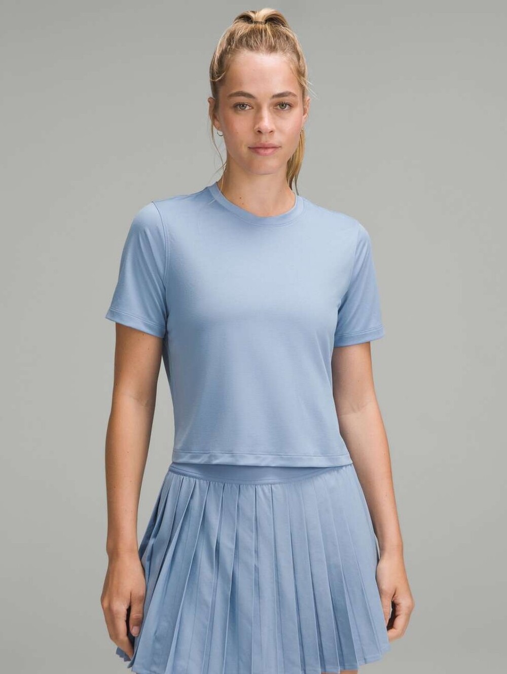 Lululemon Ultralight Waist-Length T-Shirt Blue Willow